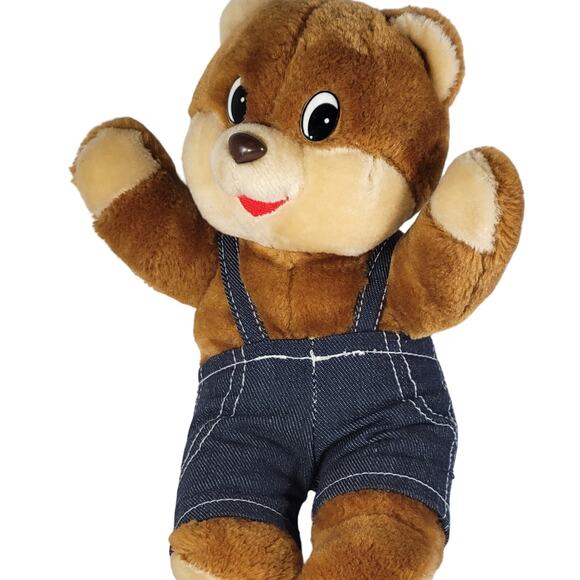 Vintage 1986 Shoney's Bear Plush 12" Stuffed Animal Red Shirt and Jeans Stuffie - Picture 9 of 11